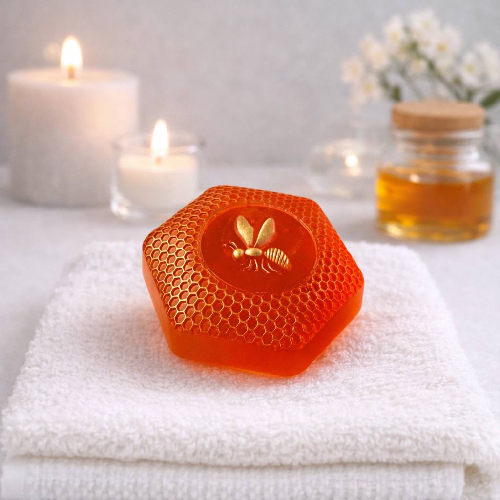 Handcrafted honey soap – comforting and moisturizing care inspired by nature.