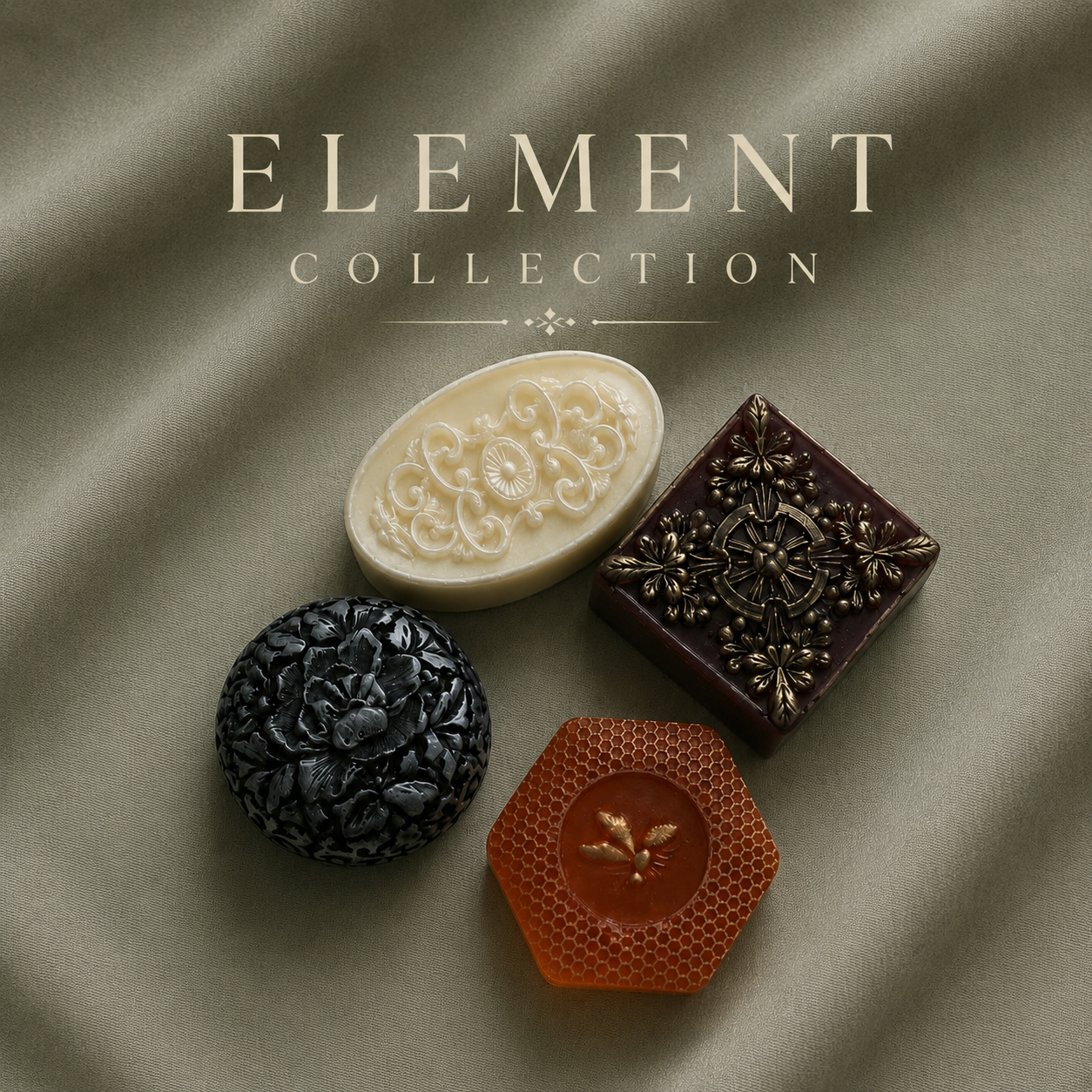 Luxury artisan soap collection with textured botanical soaps by Soap&Box