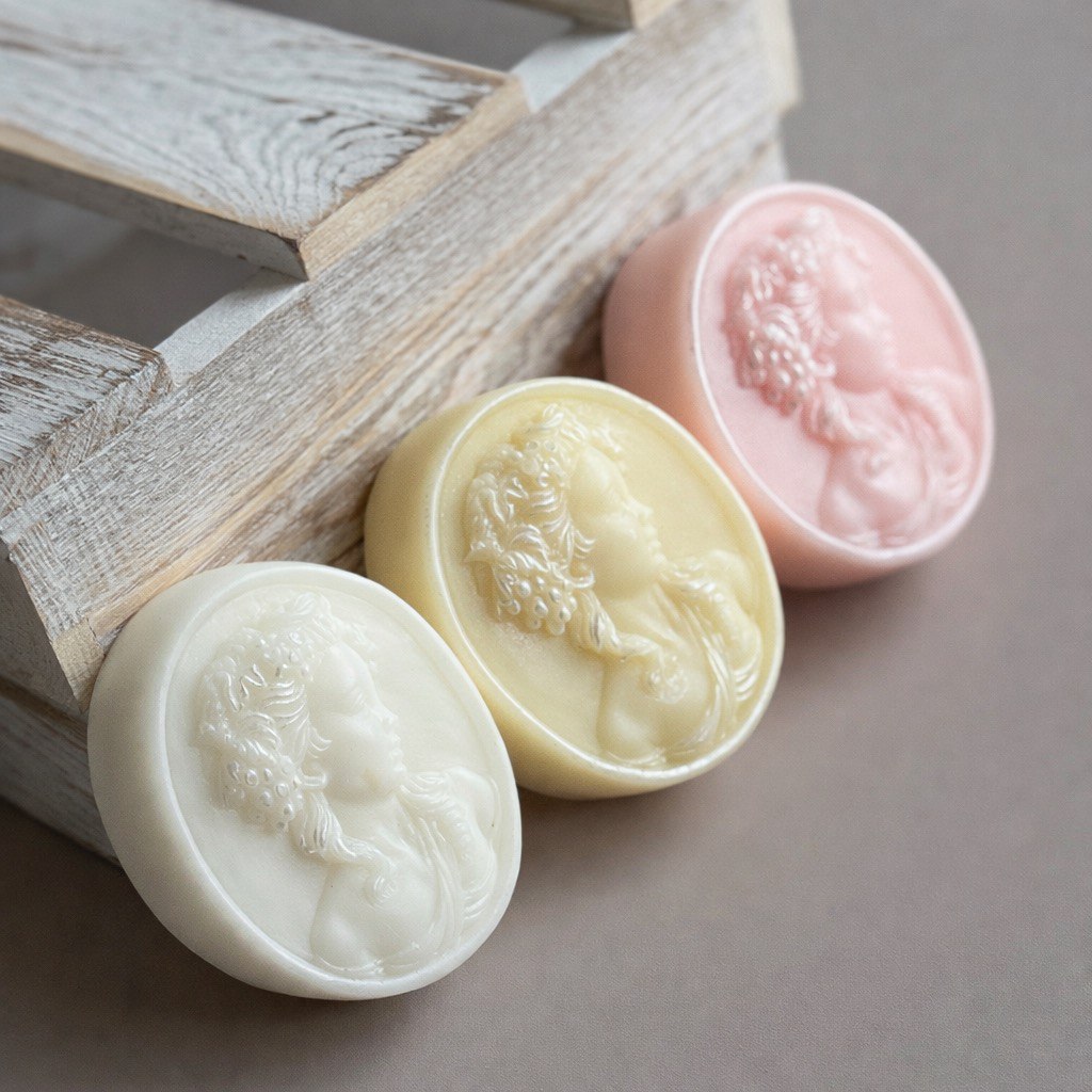 Handcrafted botanical soap trio by Soap&Box — elegant gift set with shea butter and natural oils, beautifully boxed for any occasion.