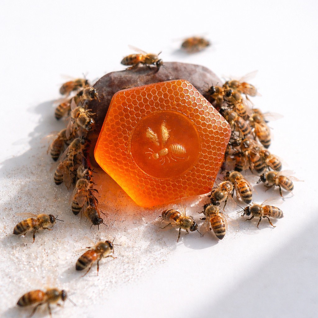 Handcrafted honey soap – comforting and moisturizing care inspired by nature.