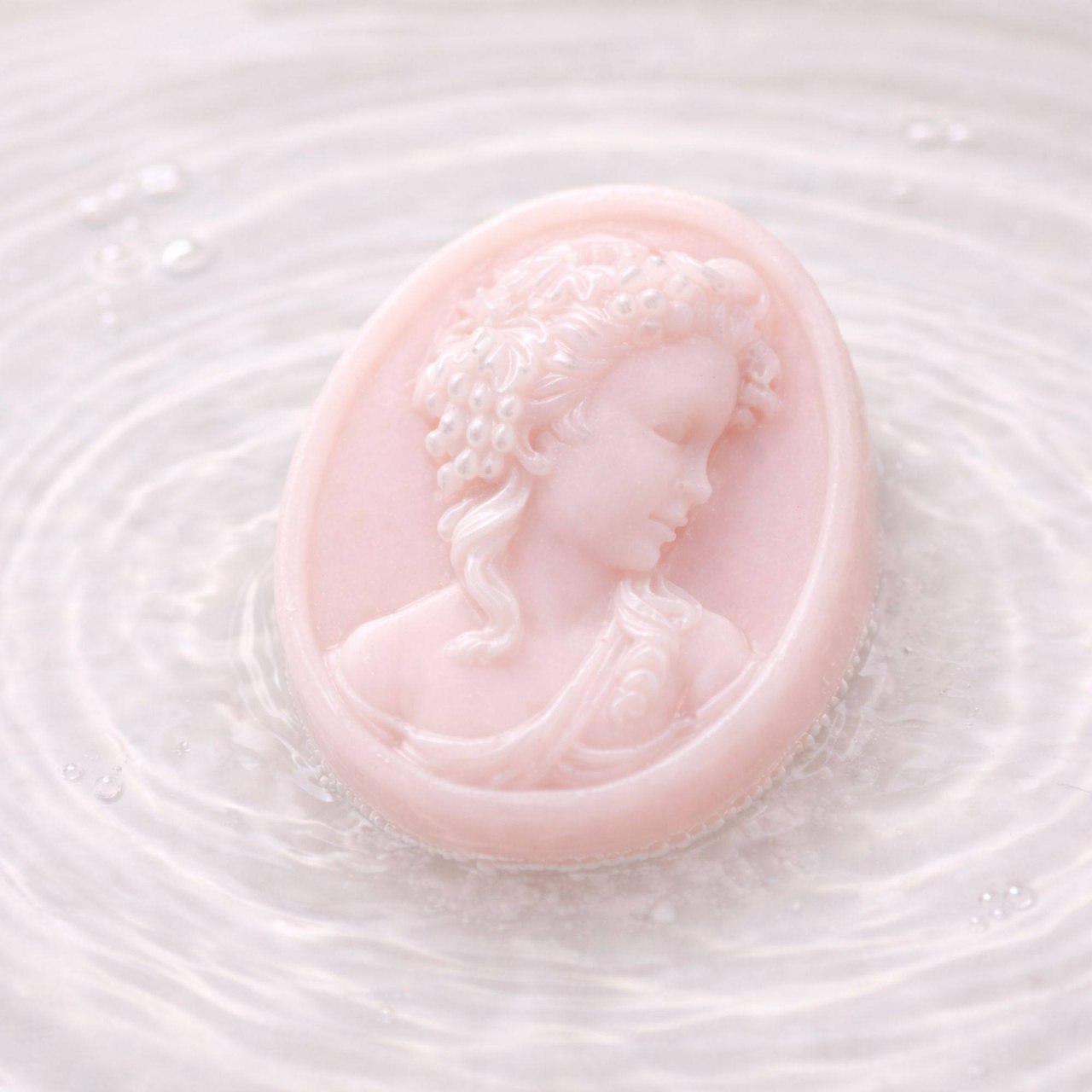 Rosy Muse soap in elegant eco box – gentle rose soap with glycerin and vitamins for smooth, radiant skin.