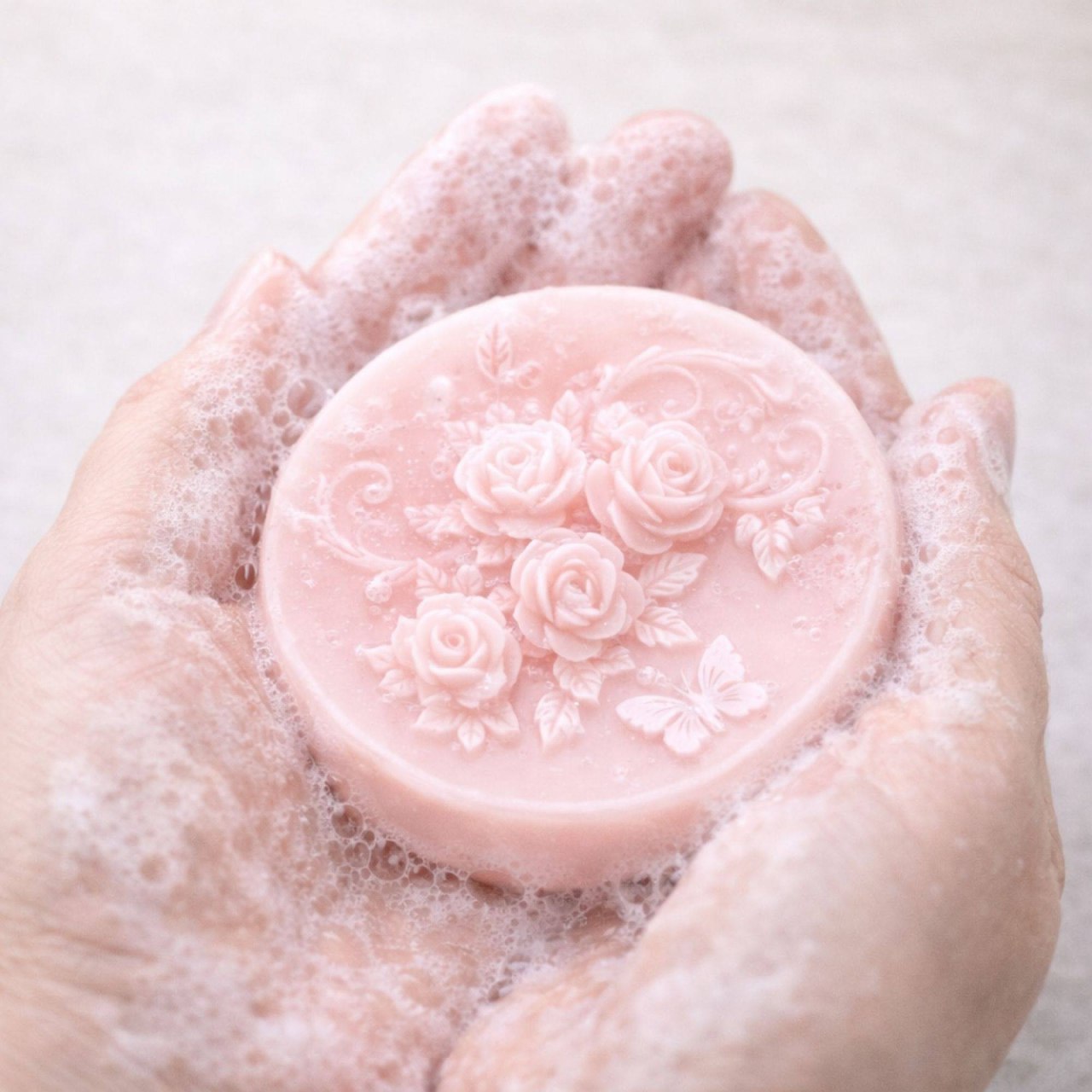 Romantic floral soap – gently cleanses and leaves skin soft and beautifully scented.