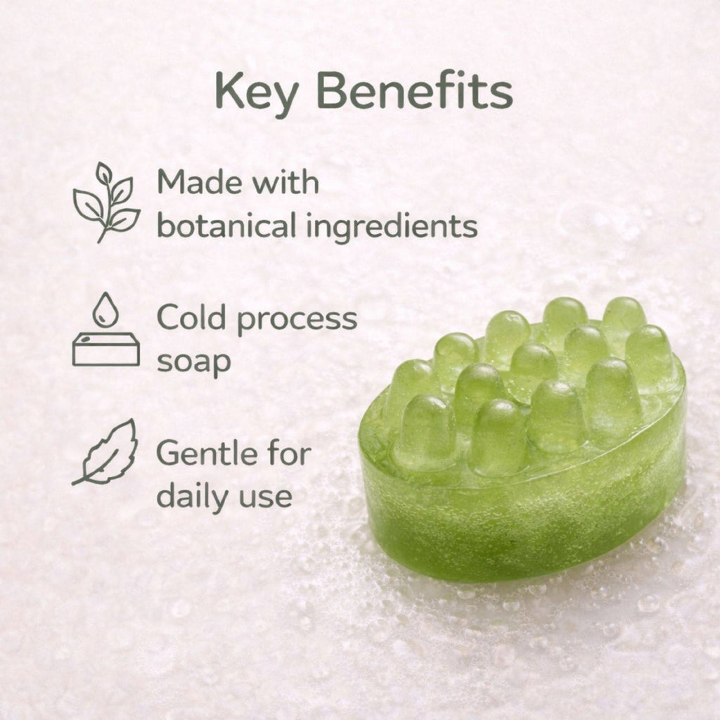 Refreshing aloe & loofah bar – the perfect blend of exfoliation and hydration by Soap&Box.