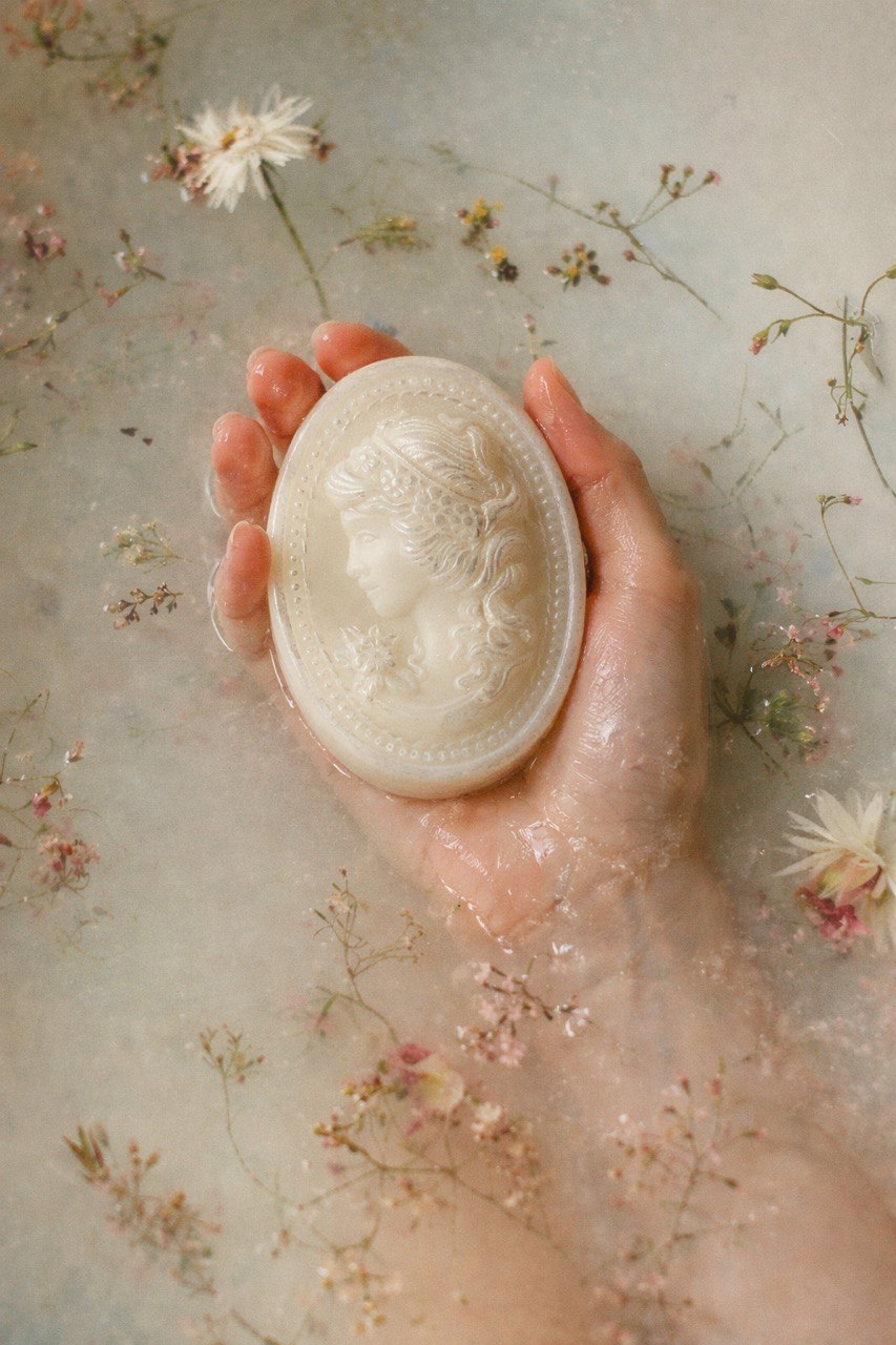 Elegant handcrafted cameo soap – refined and timeless, made with nourishing oils.