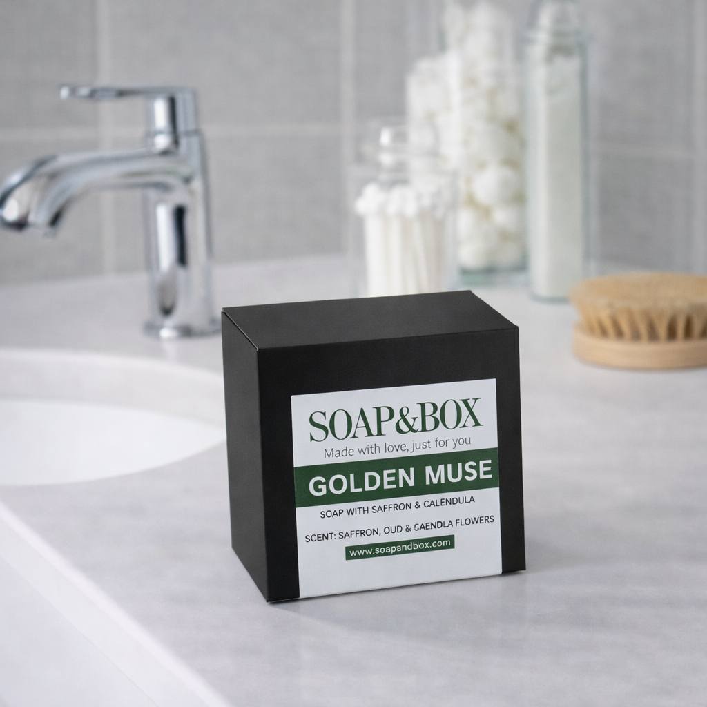 Golden Muse luxury soap – warm, radiant, and handcrafted in Canada. Perfect for daily rituals or thoughtful gifting.