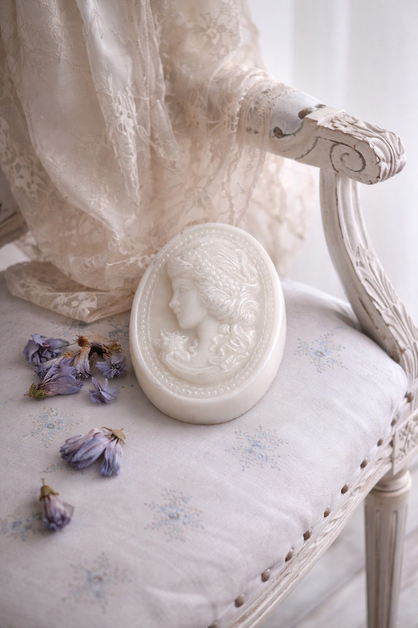 Elegant handcrafted cameo soap – refined and timeless, made with nourishing oils.